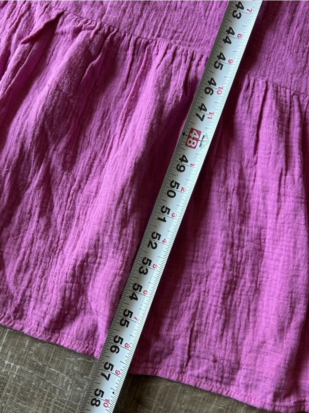 ▶️ Kaviva Women’s 0X Pink Gauze Maxi Dress Smocked Tiered Boho NWT - Picture 7 of 10